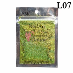 Decor pentru unghii NADP030FF sclipici Laser Holografic  Light Green